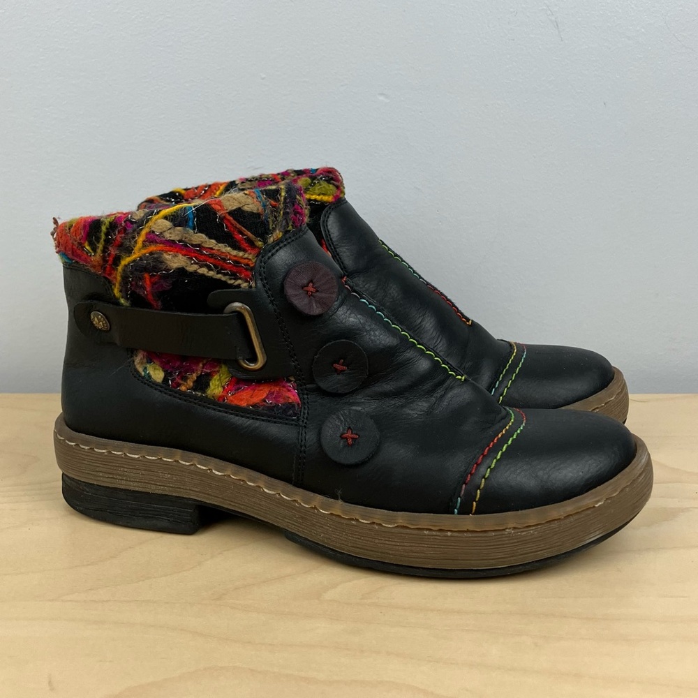 Rieker Women’s Size 36 / 5.5 Felicitas 59 Black Multicolor Ankle Boots Zip